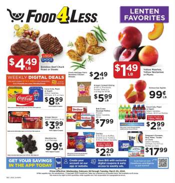 Food 4 Less Flyer - 02/28/2024 - 03/05/2024.