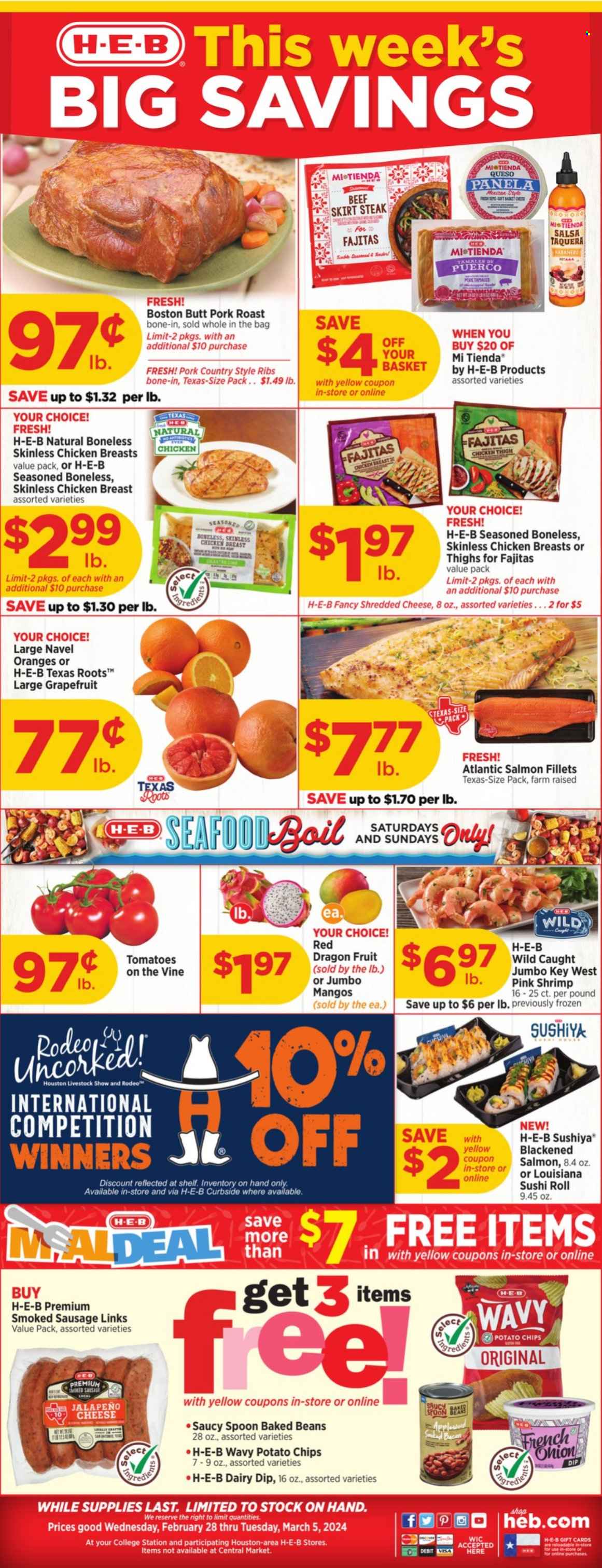 H-E-B ad - 02/28/2024 - 03/05/2024. Page 1