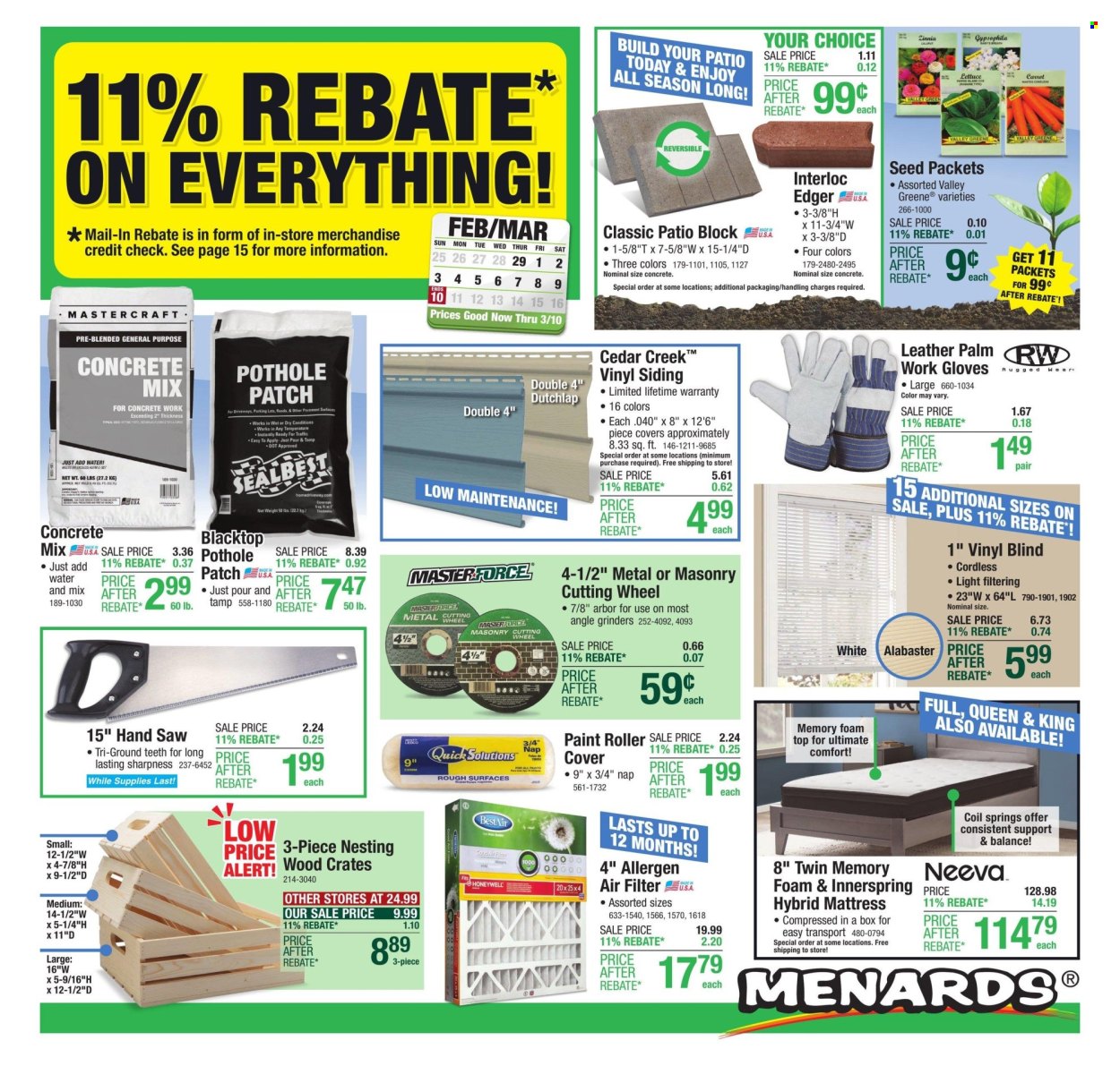 Menards ad - 02/29/2024 - 03/10/2024. Page 1