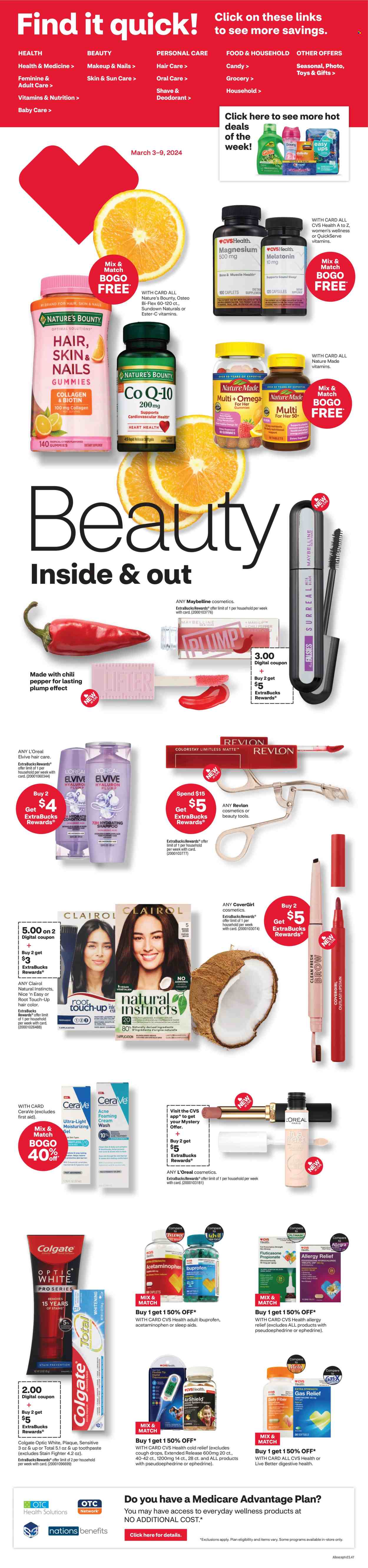 CVS Pharmacy ad - 03/03/2024 - 03/09/2024. Page 1
