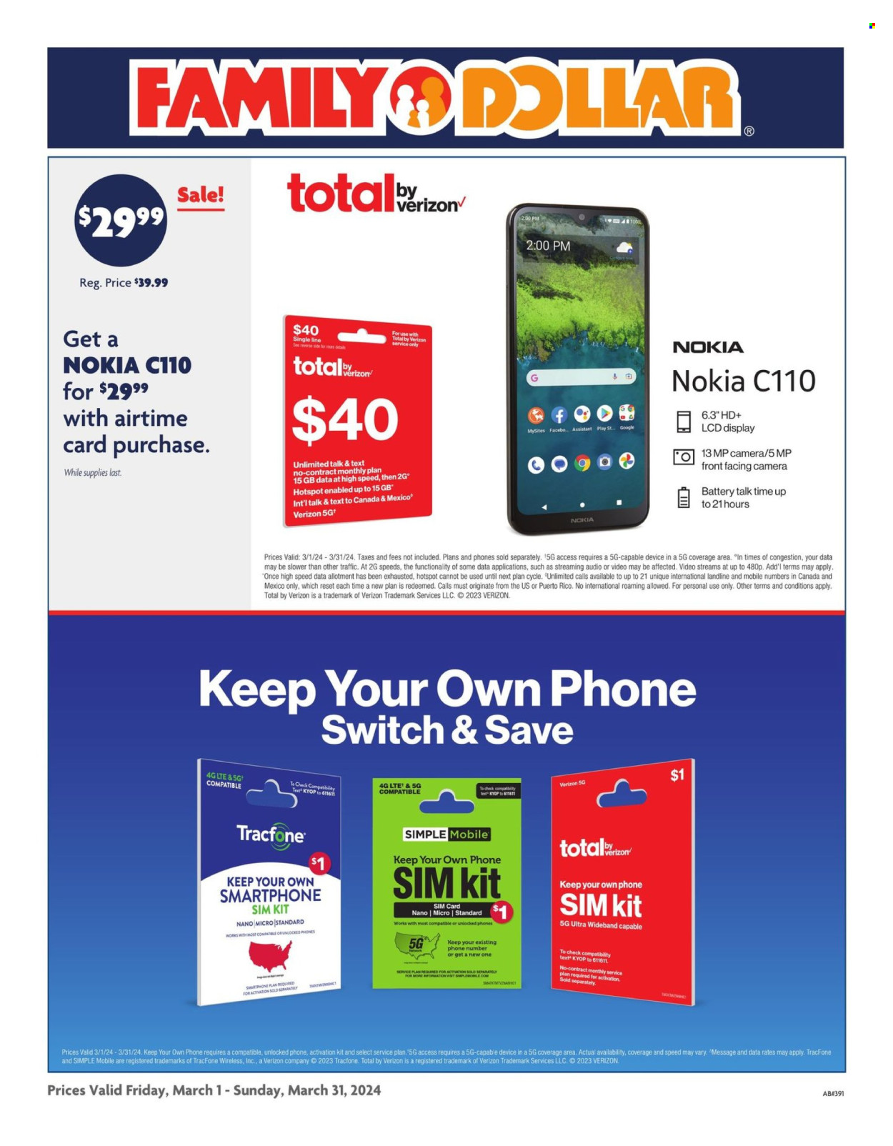 Family Dollar ad - 03/01/2024 - 03/31/2024. Page 2