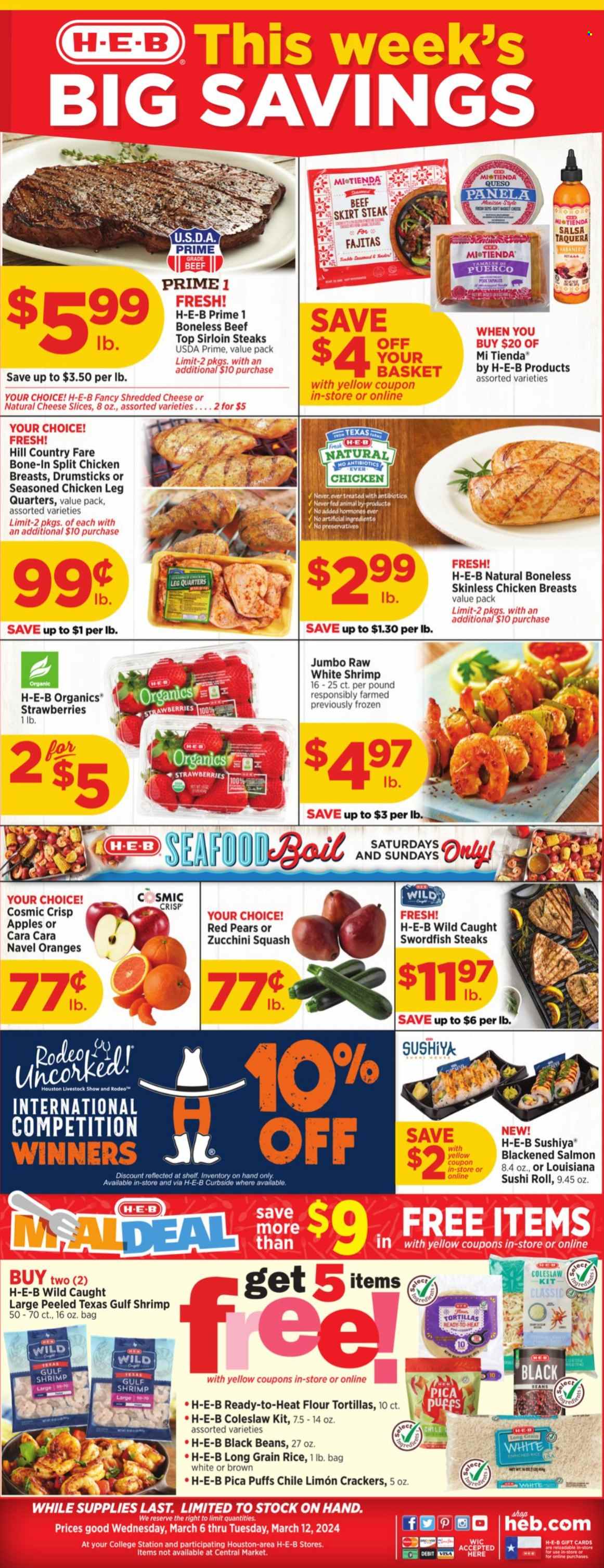 H-E-B ad - 03/06/2024 - 03/12/2024. Page 1