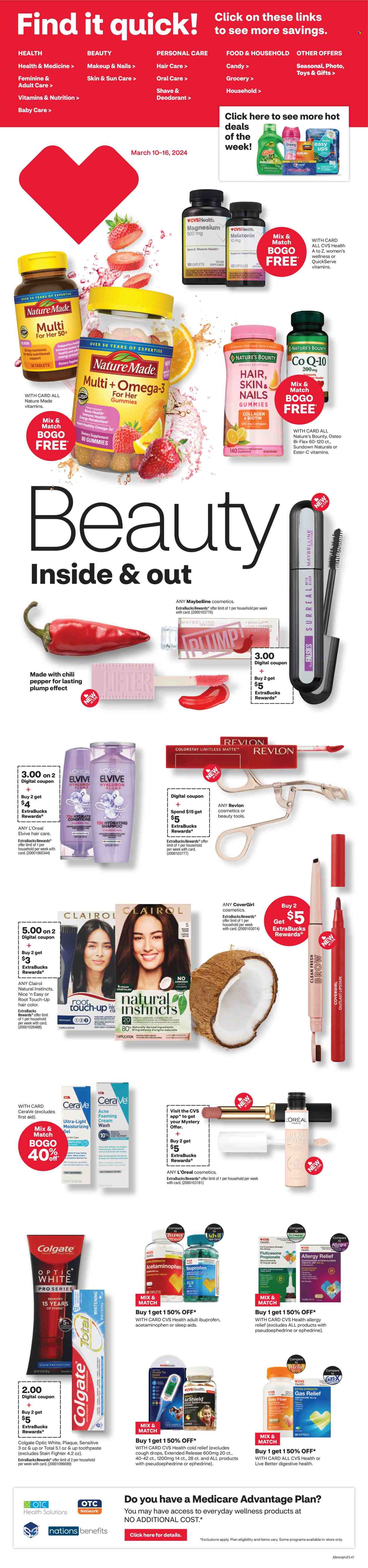 CVS Pharmacy ad - 03/10/2024 - 03/16/2024. Page 1