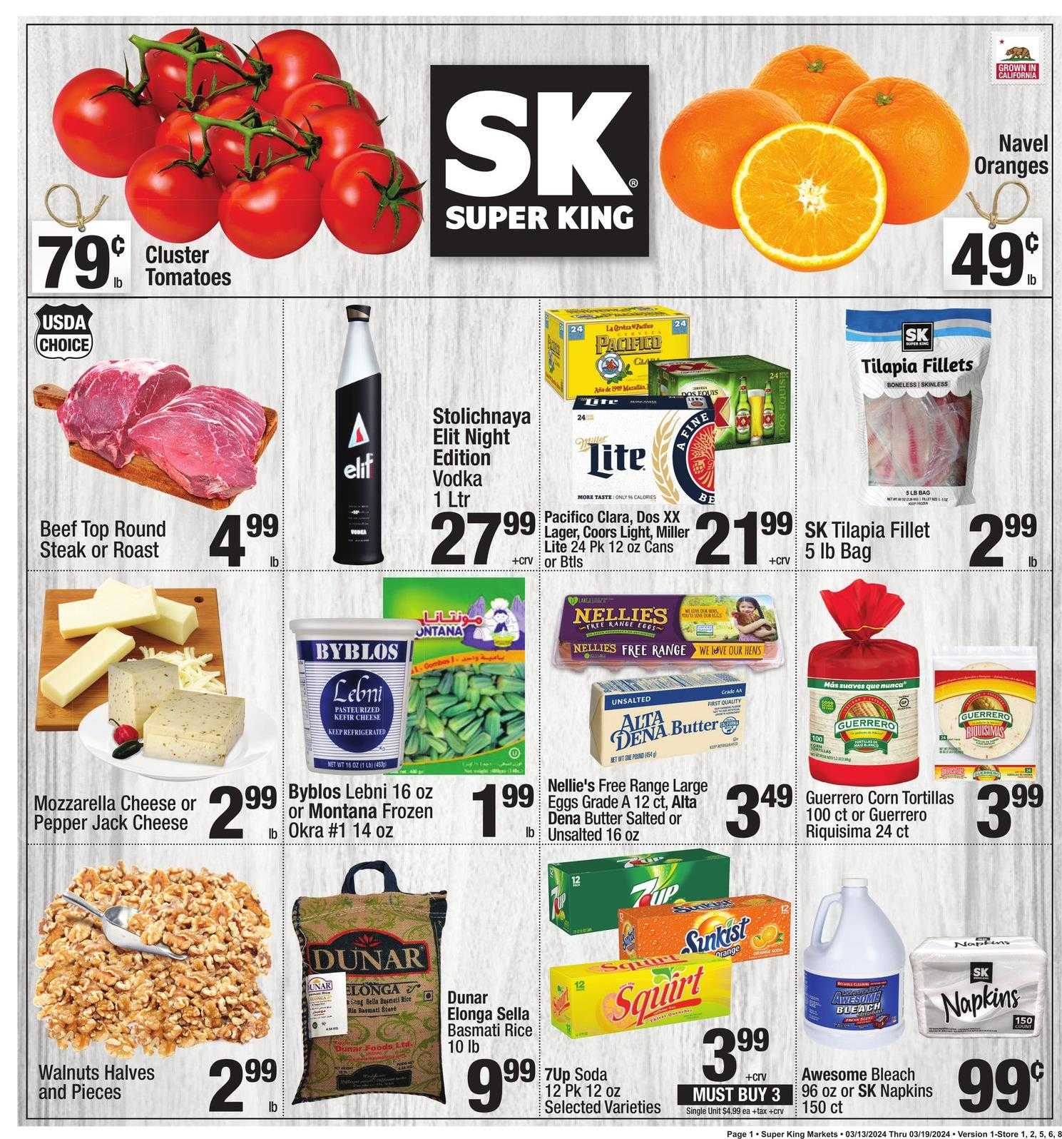 Super King Markets ad - 03/13/2024 - 03/19/2024. Page 1