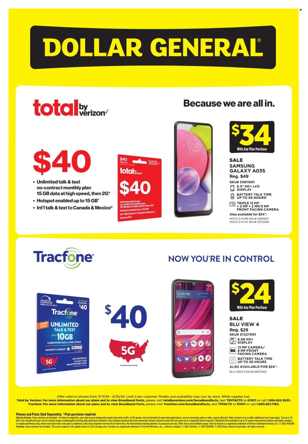 Dollar General ad - 03/17/2024 - 04/20/2024. Page 1