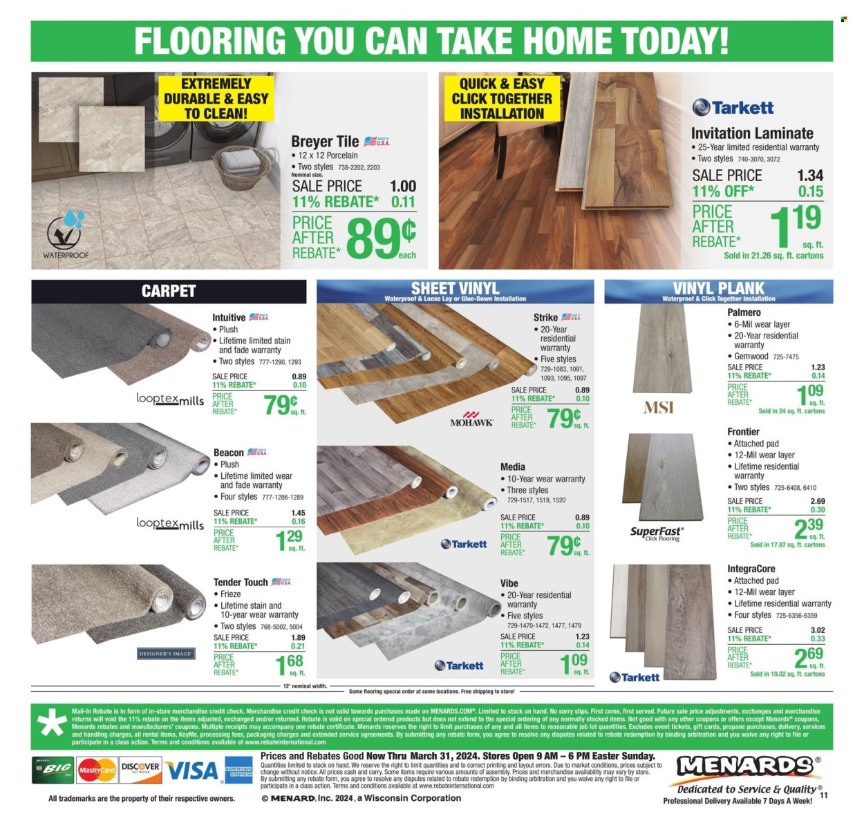 Menards ad - 03/21/2024 - 03/31/2024. Page 24