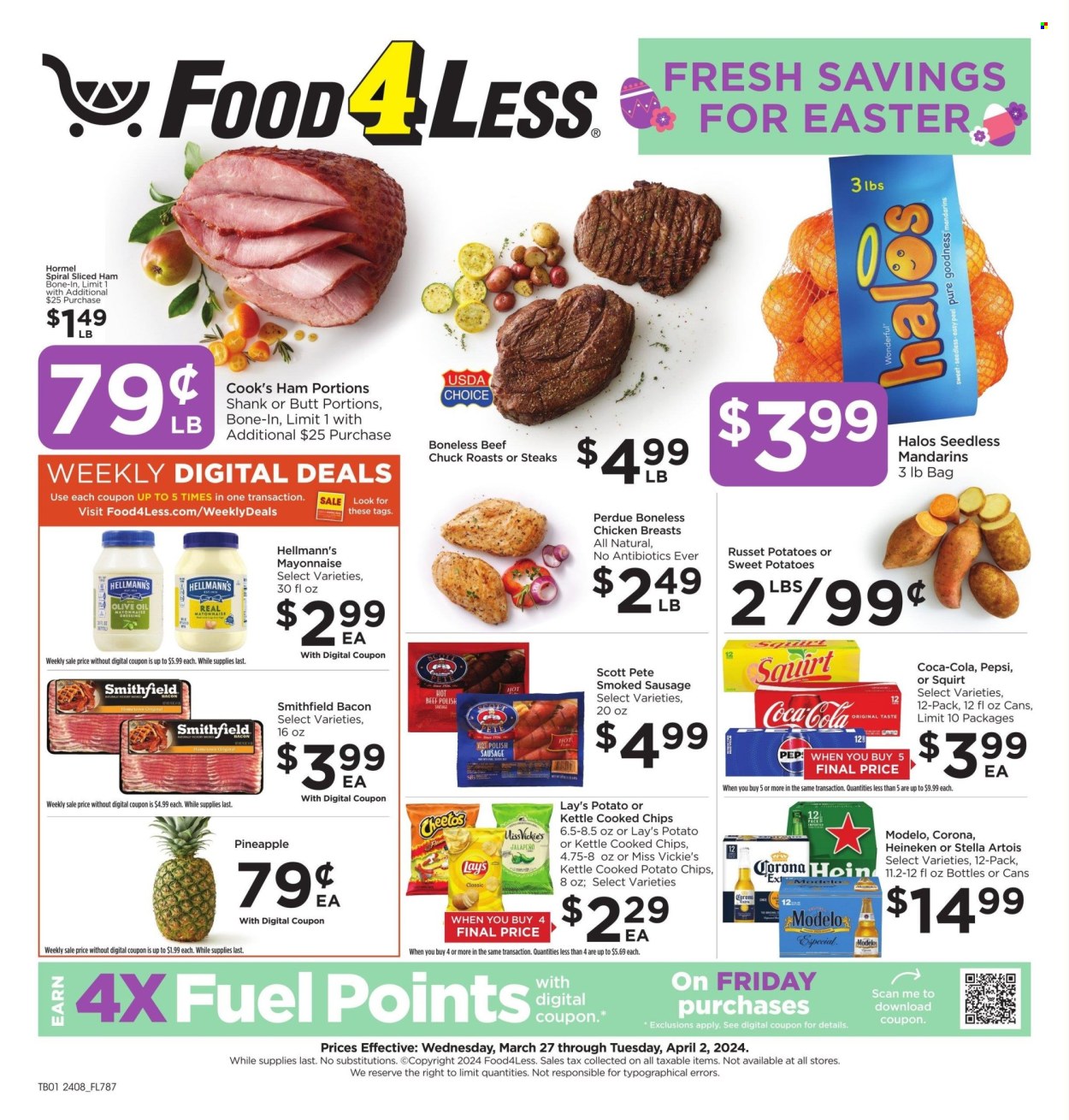 Food 4 Less ad - 03/27/2024 - 04/02/2024. Page 1