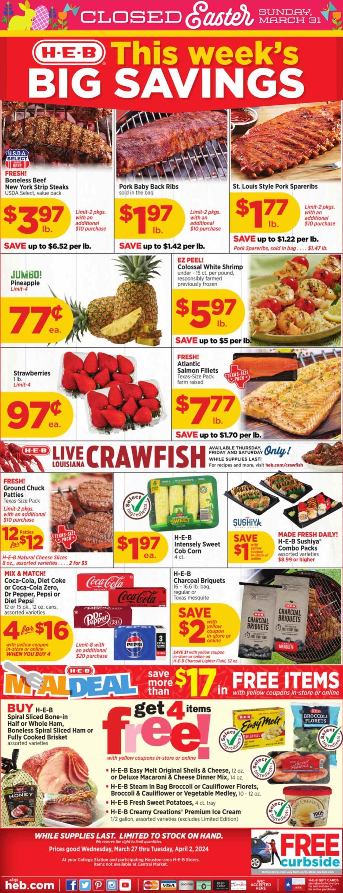 H-E-B ad - 03/27/2024 - 04/02/2024. Page 1