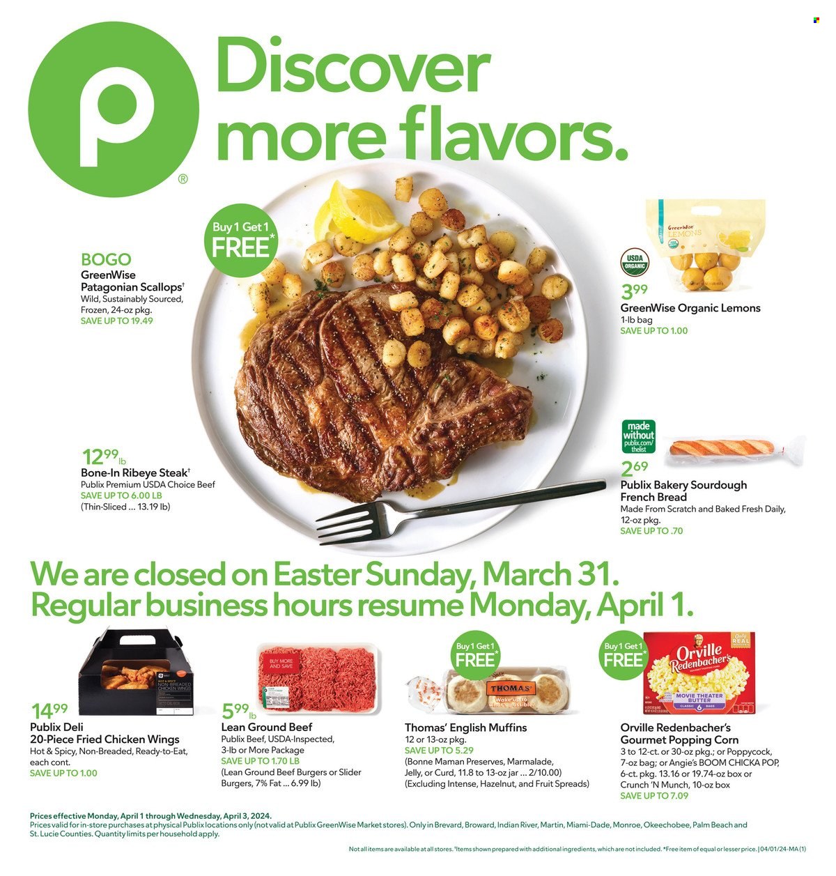 Publix ad - 04/01/2024 - 04/03/2024. Page 1