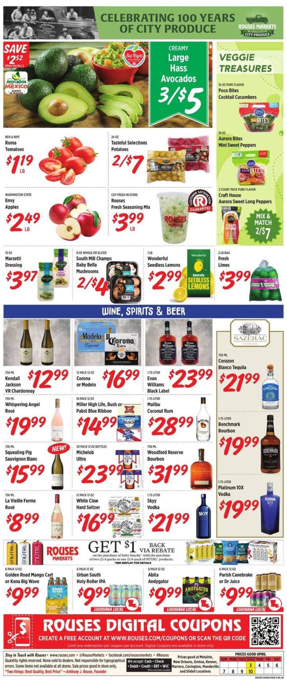 Rouses Markets ad - 04/03/2024 - 04/10/2024. Page 4