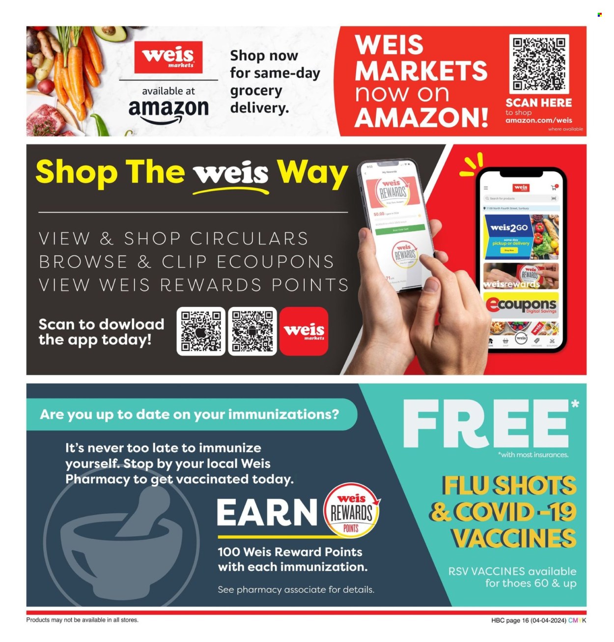 Weis ad - 04/04/2024 - 05/01/2024. Page 16