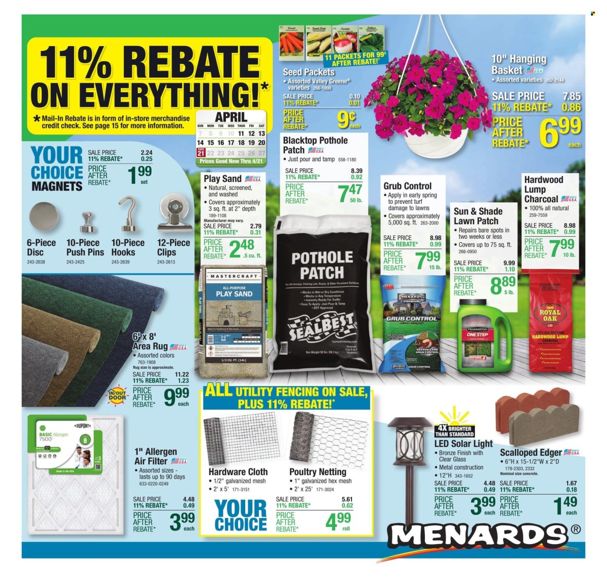Menards ad - 04/11/2024 - 04/21/2024. Page 1