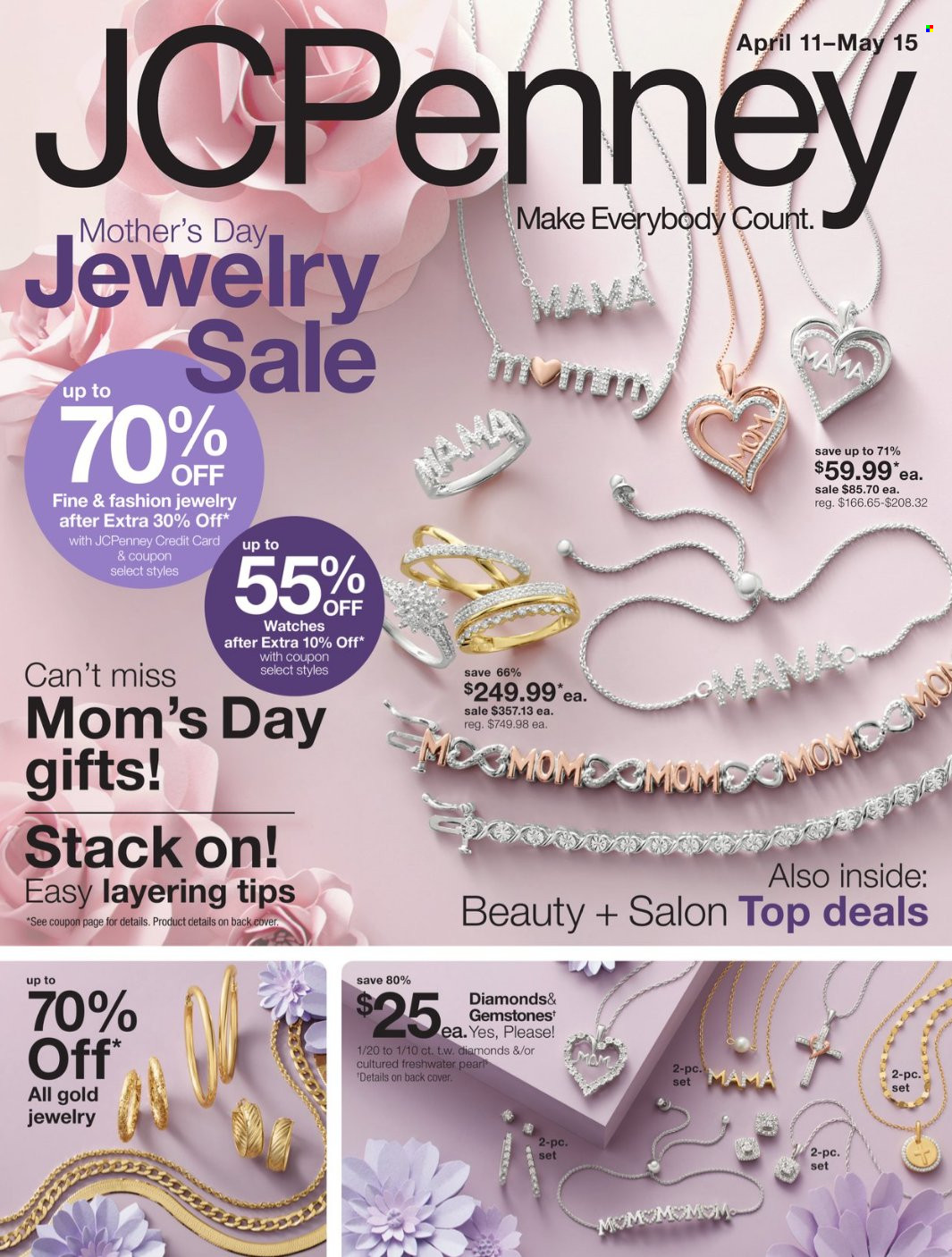 thumbnail - JCPenney Flyer - 04/11/2024 - 05/15/2024 - Sales products - watch, jewelry. Page 1.