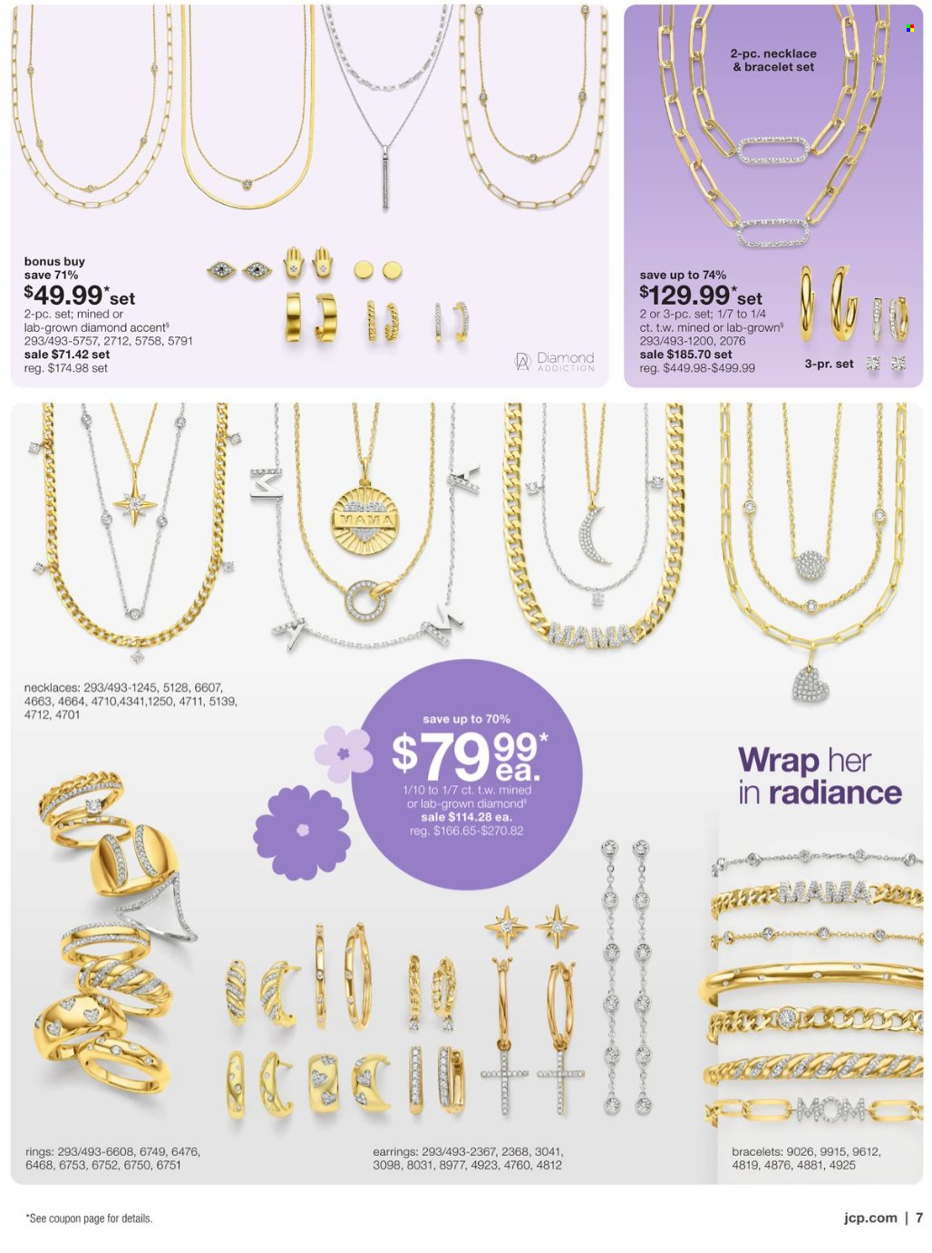 thumbnail - JCPenney Flyer - 04/11/2024 - 05/15/2024 - Sales products - bracelet, earrings, necklace. Page 7.