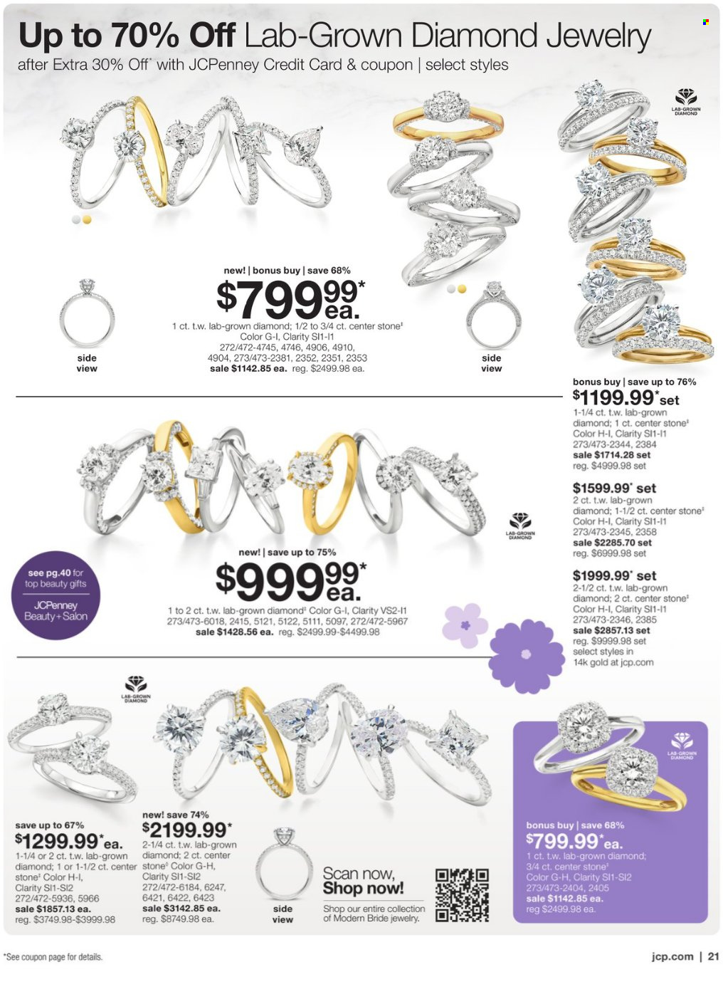 thumbnail - JCPenney Flyer - 04/11/2024 - 05/15/2024 - Sales products - jewelry. Page 21.