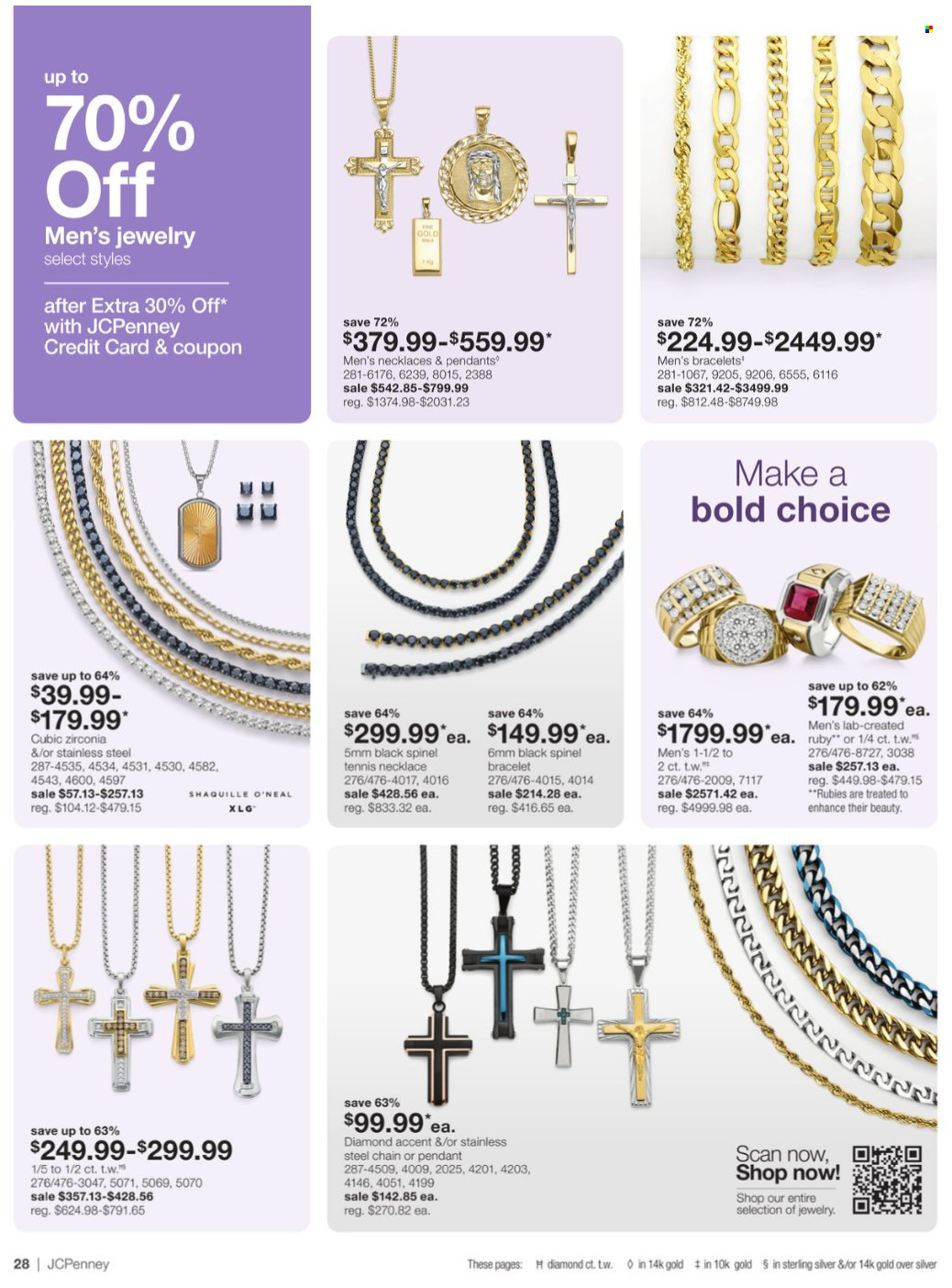 thumbnail - JCPenney Flyer - 04/11/2024 - 05/15/2024 - Sales products - bracelet, necklace, pendant, jewelry. Page 28.