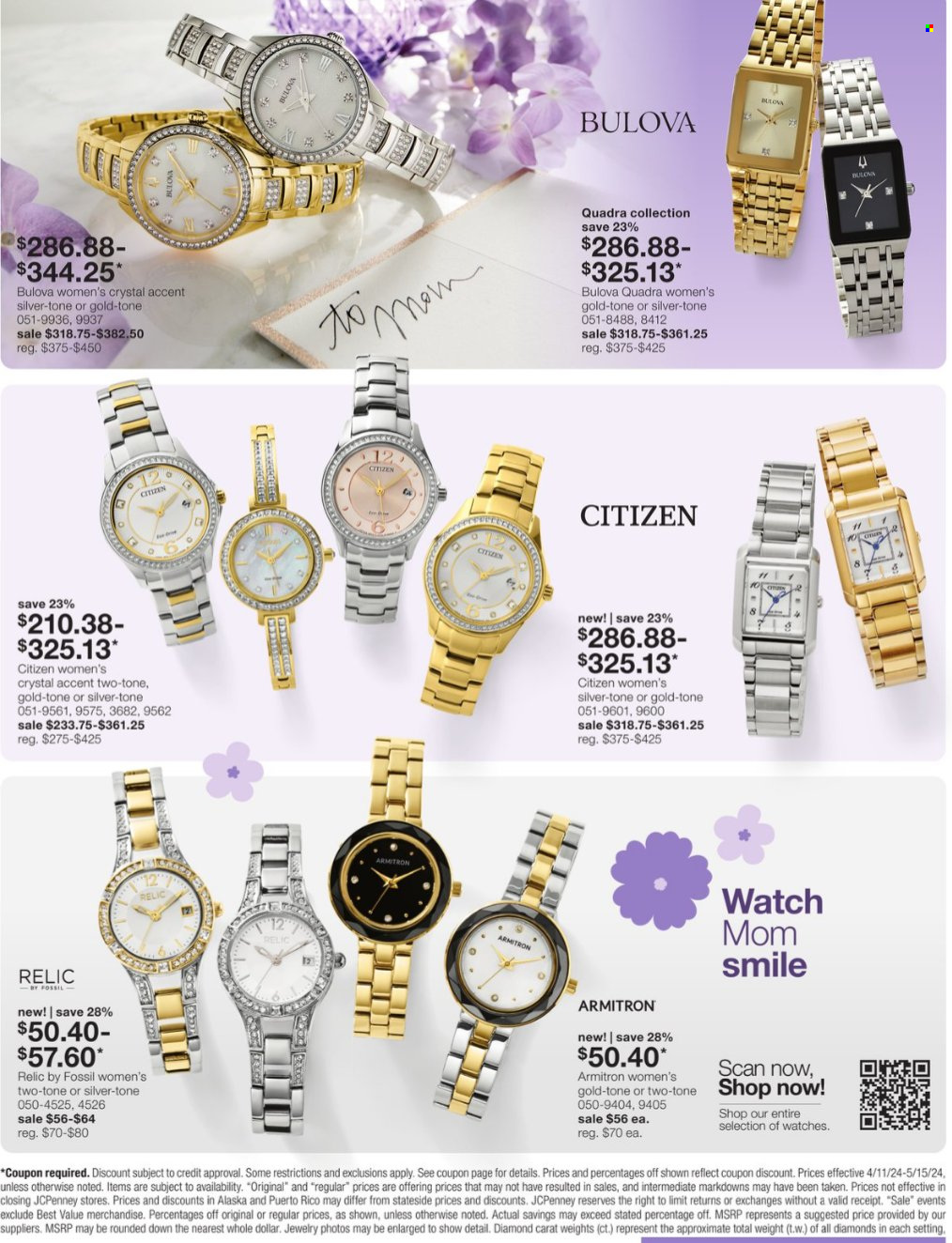 thumbnail - JCPenney Flyer - 04/11/2024 - 05/15/2024 - Sales products - watch, jewelry. Page 38.