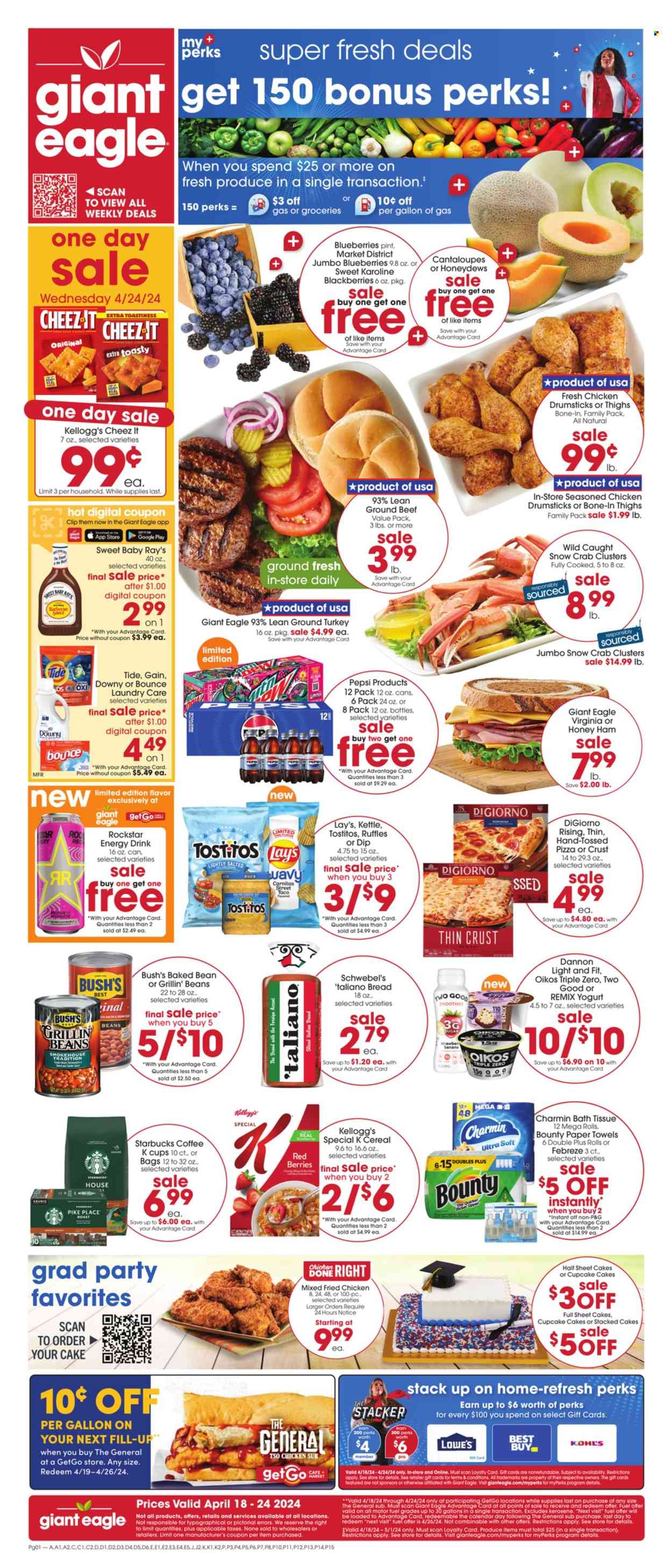 Giant Eagle ad - 04/18/2024 - 04/24/2024. Page 1
