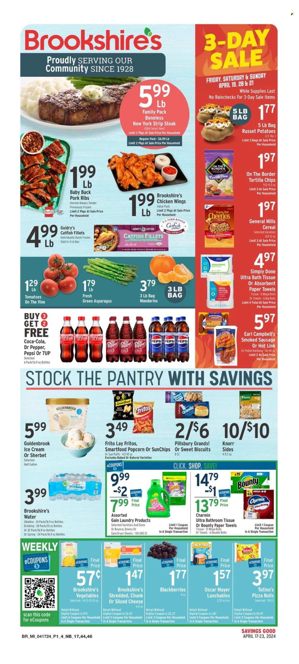 Brookshires ad - 04/17/2024 - 04/23/2024. Page 1