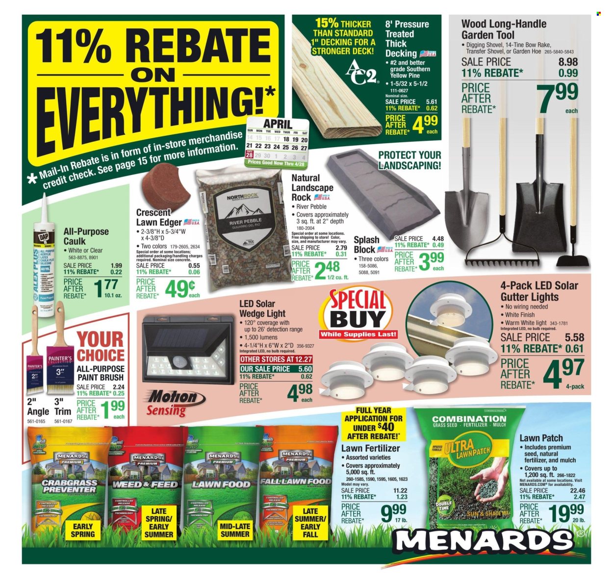 Menards ad - 04/18/2024 - 04/28/2024. Page 1