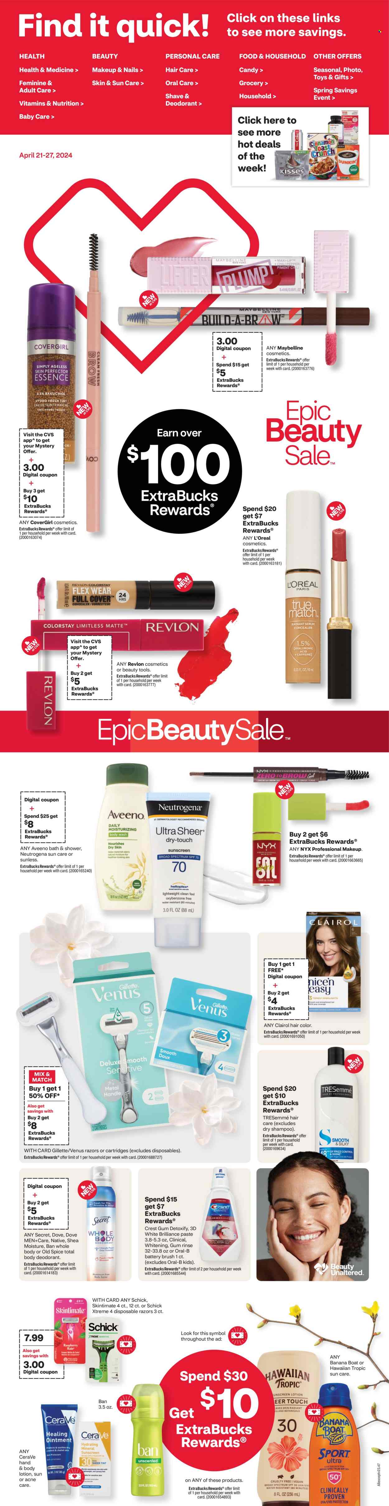 CVS Pharmacy ad - 04/21/2024 - 04/27/2024. Page 1