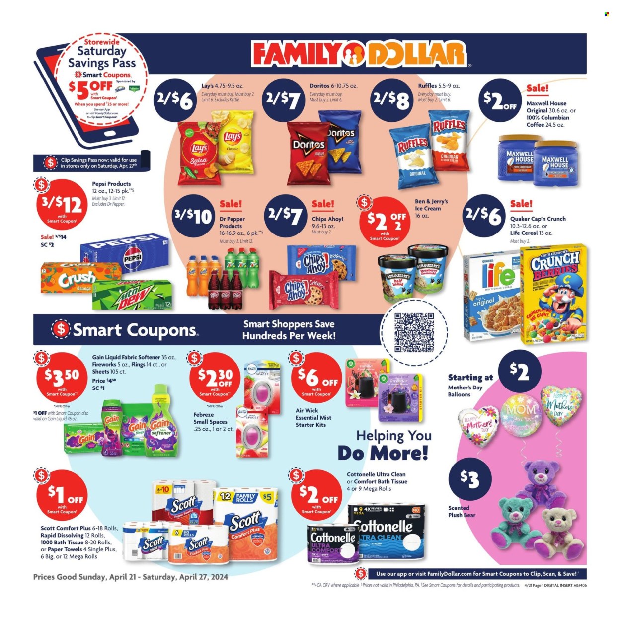 Family Dollar ad - 04/21/2024 - 04/27/2024. Page 1
