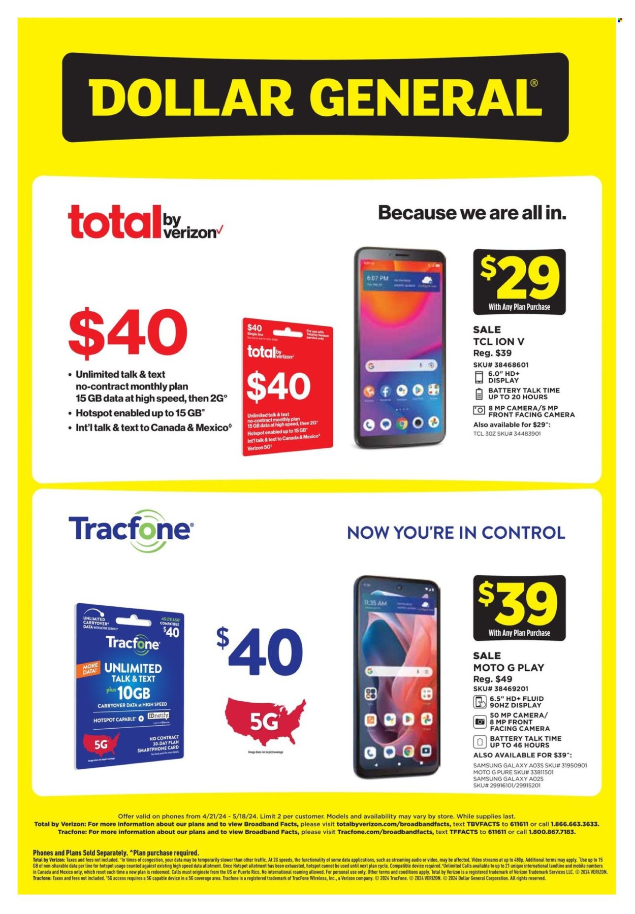 Dollar General ad - 04/21/2024 - 05/18/2024. Page 1