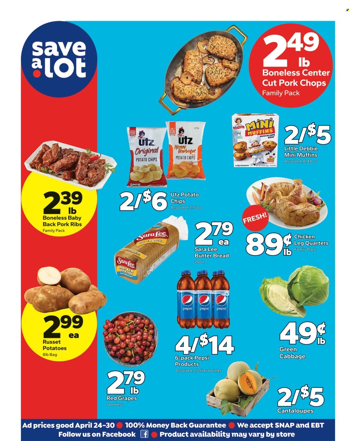 Save a Lot ad - 04/24/2024 - 04/30/2024. Page 1