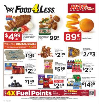 Food 4 Less Flyer - 04/24/2024 - 04/30/2024.
