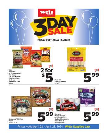 Weis Flyer - 04/26/2024 - 04/28/2024.