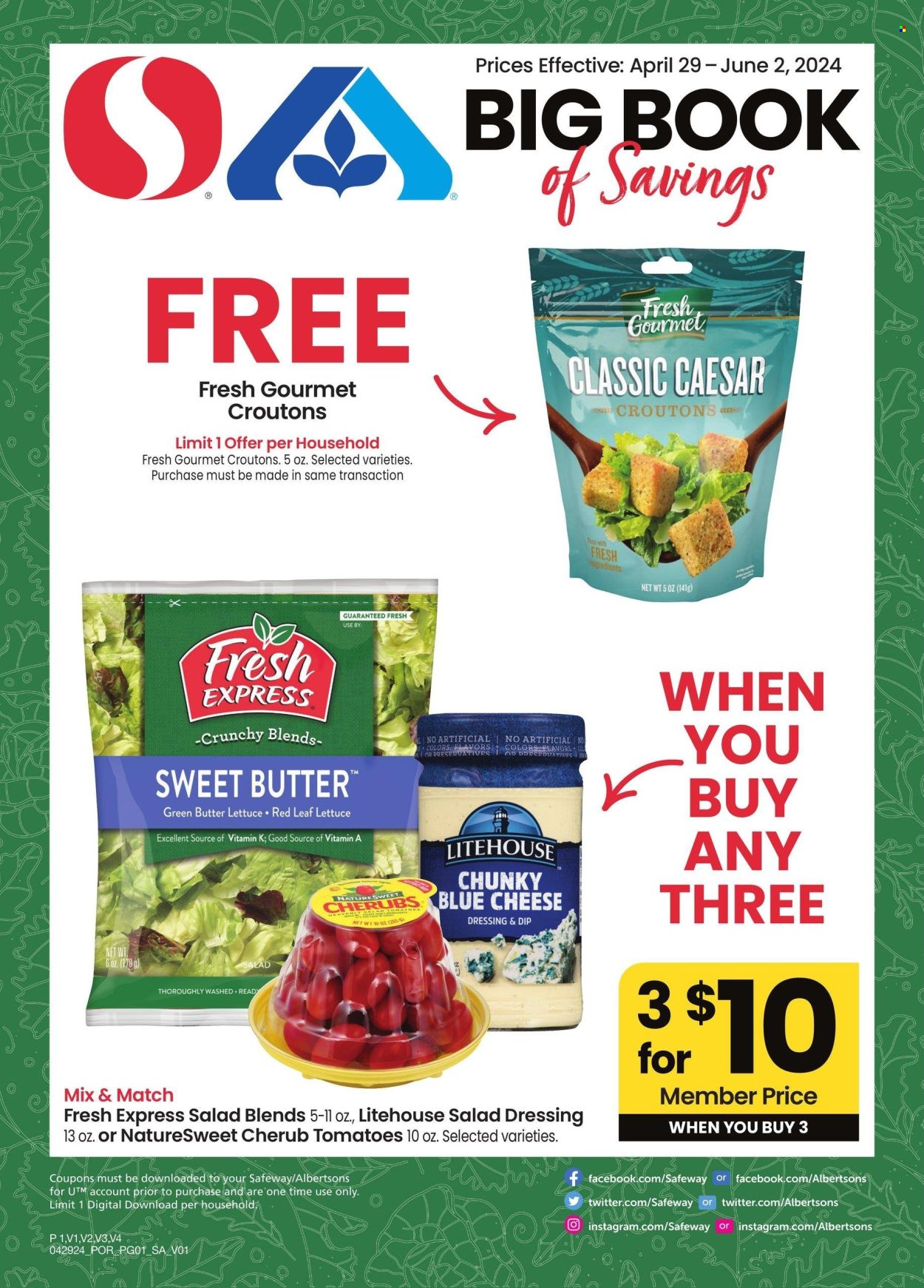 Safeway ad - 04/29/2024 - 06/02/2024. Page 1