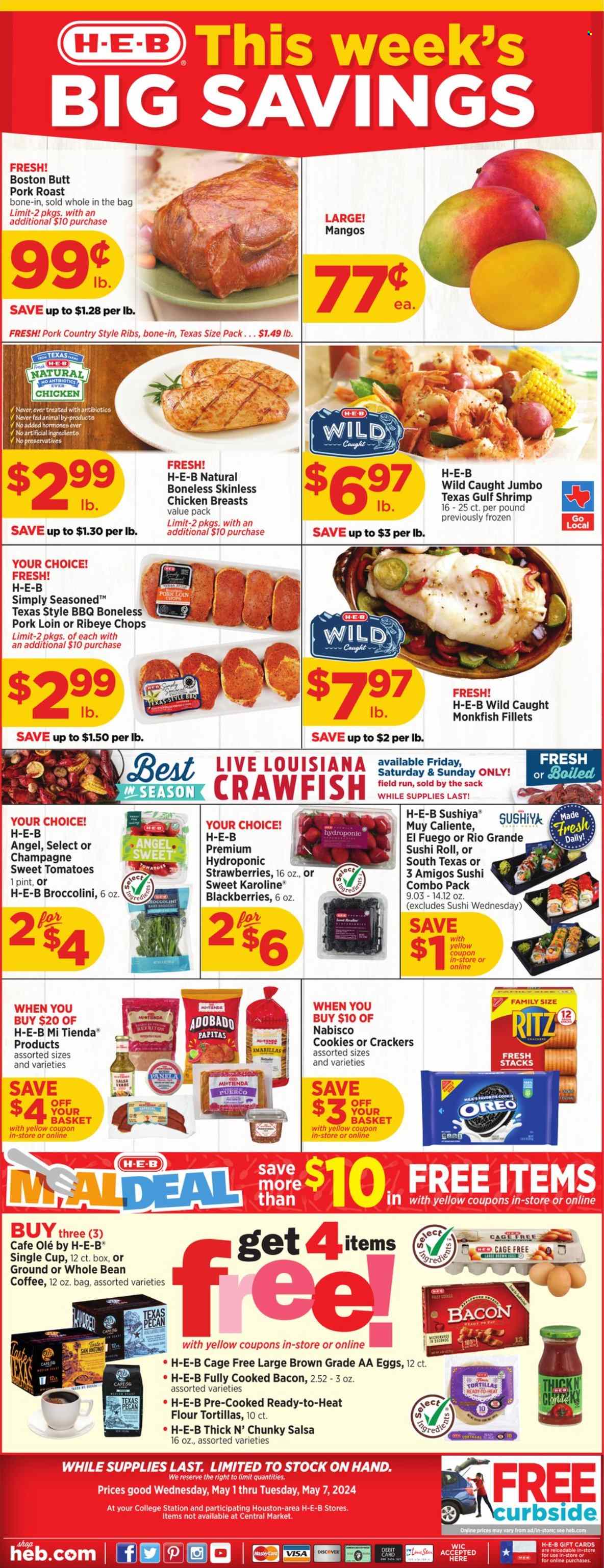 H-E-B ad - 05/01/2024 - 05/07/2024. Page 1