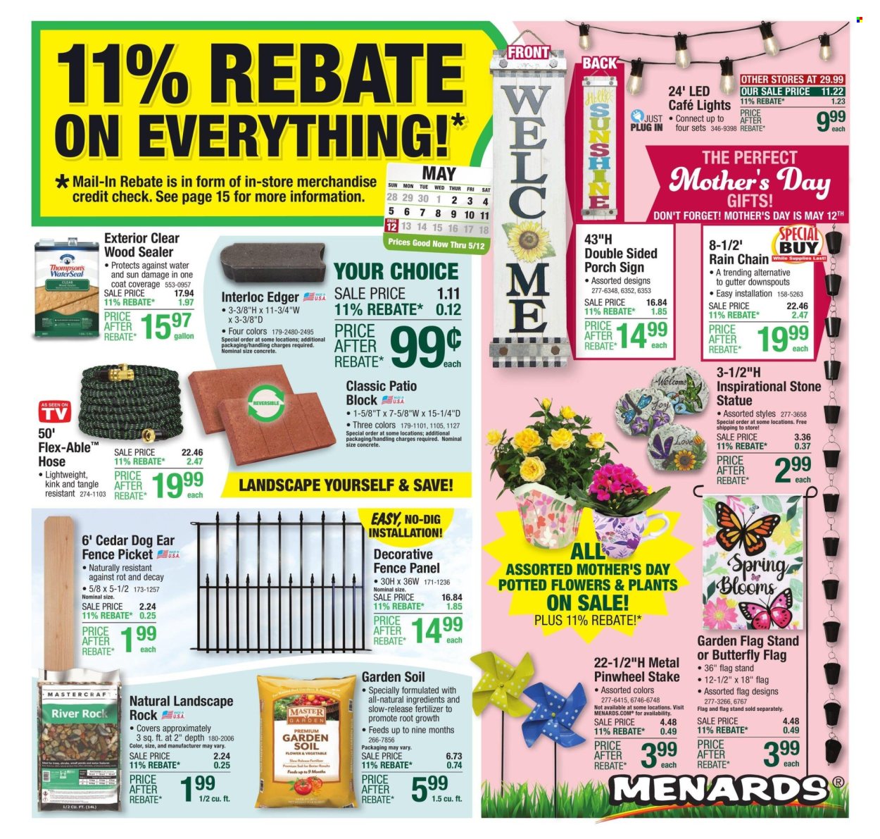 Menards ad - 05/02/2024 - 05/12/2024. Page 1