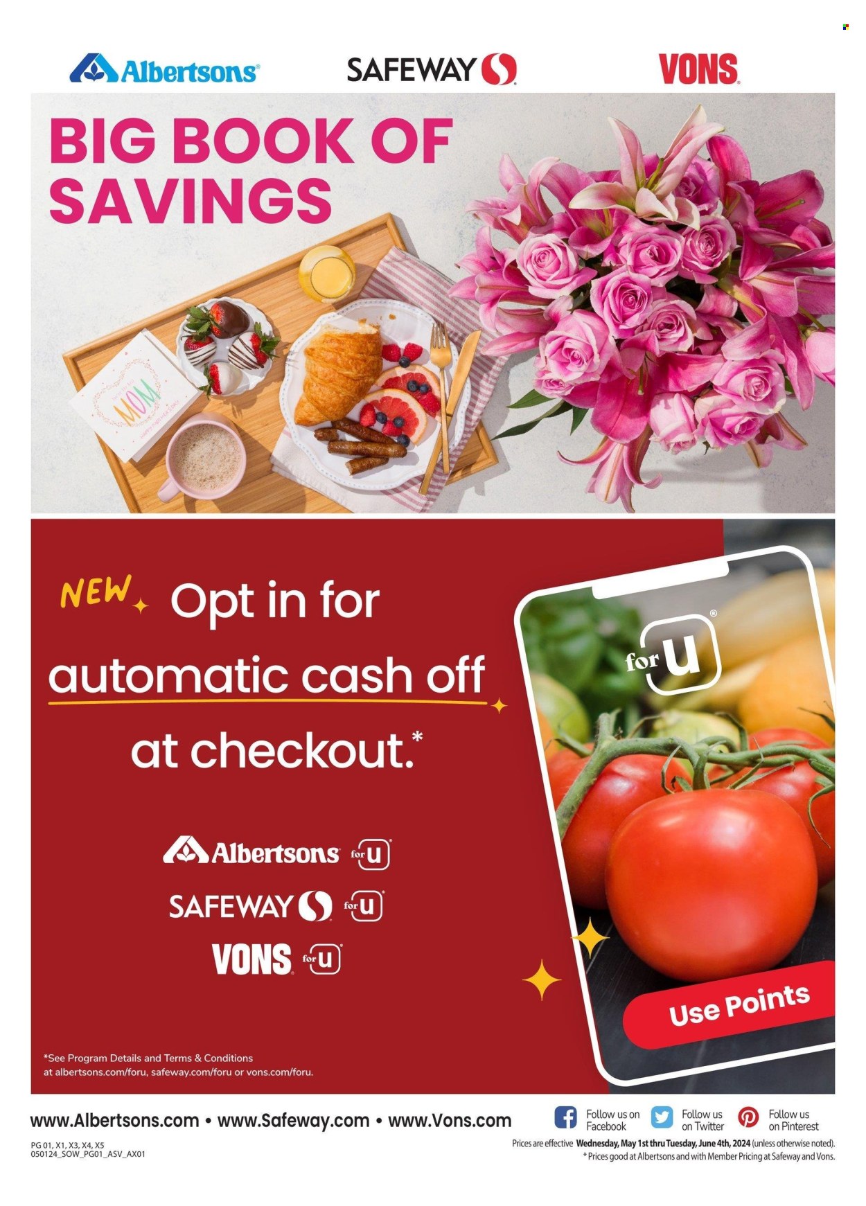 Safeway ad - 05/01/2024 - 06/04/2024. Page 1