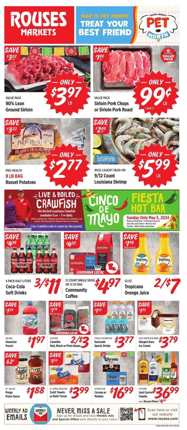 Rouses Markets ad - 05/01/2024 - 05/08/2024. Page 1