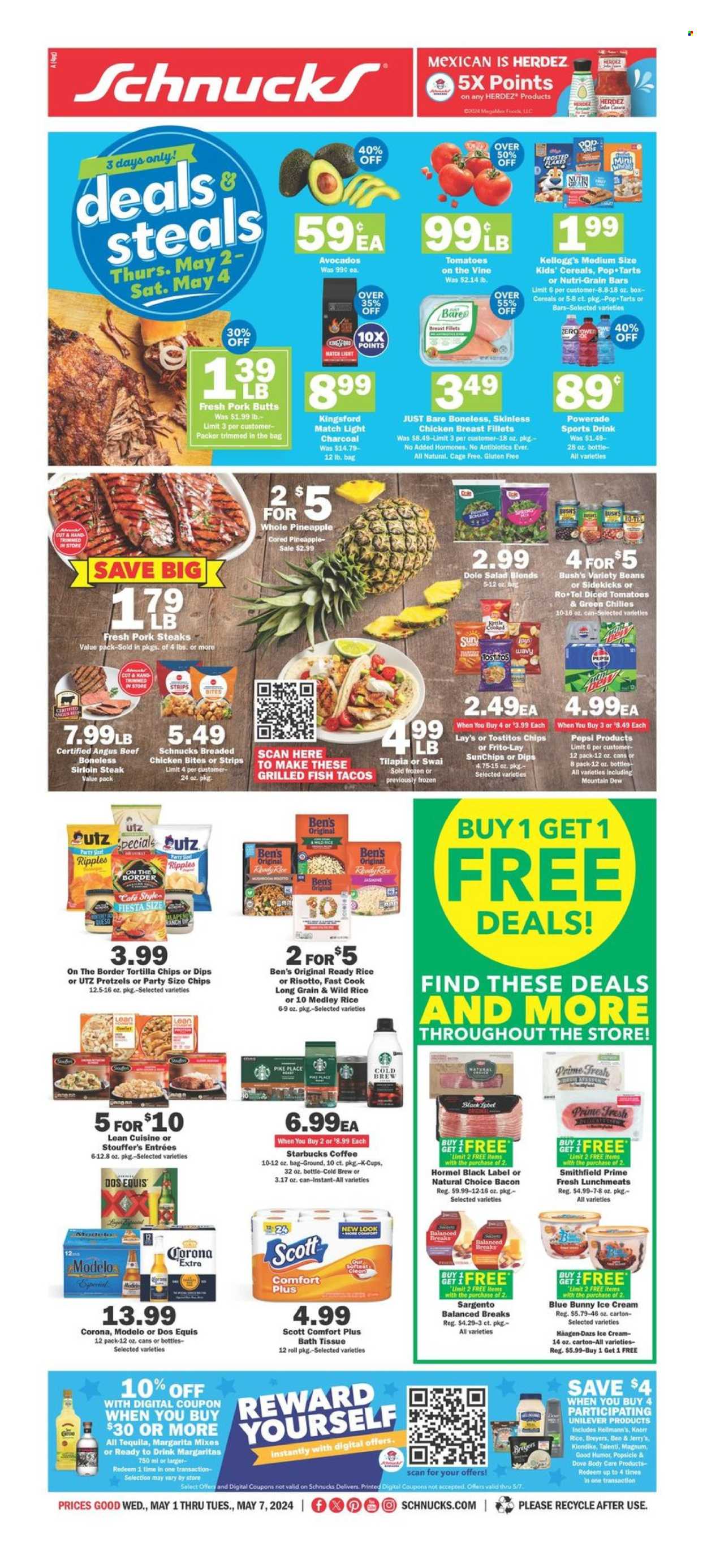 Schnucks ad - 05/01/2024 - 05/07/2024. Page 1