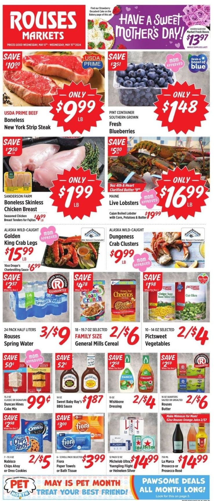 Rouses Markets ad - 05/08/2024 - 05/15/2024. Page 1