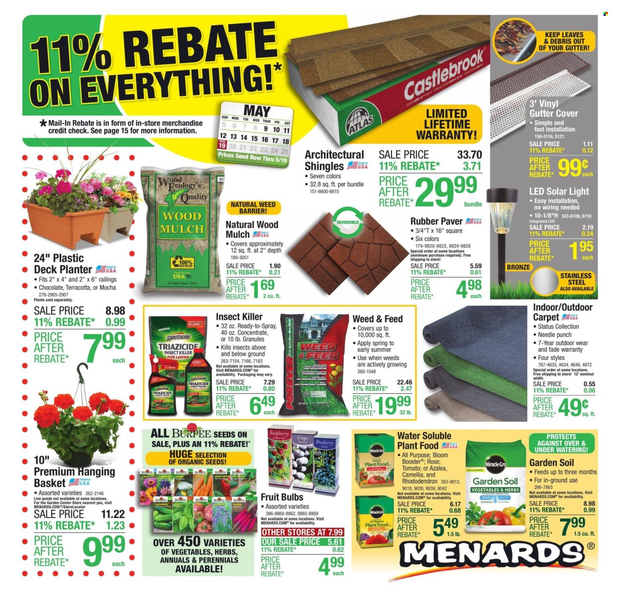 Menards ad - 05/09/2024 - 05/19/2024. Page 1