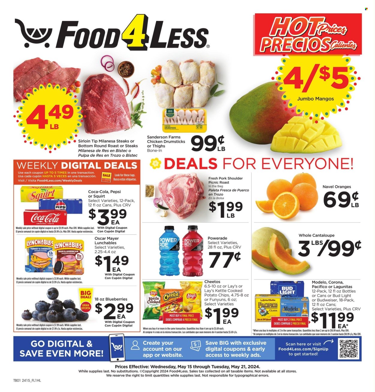 Food 4 Less ad - 05/15/2024 - 05/21/2024. Page 1