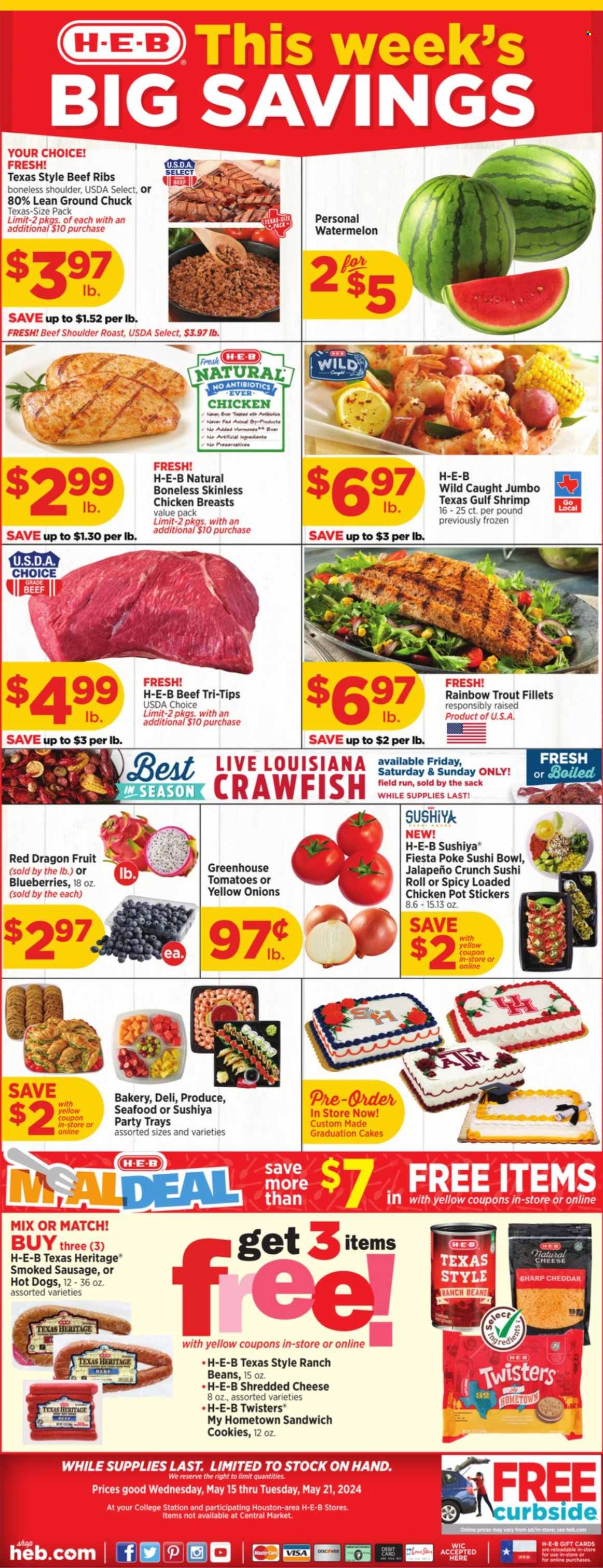 H-E-B ad - 05/15/2024 - 05/21/2024. Page 1