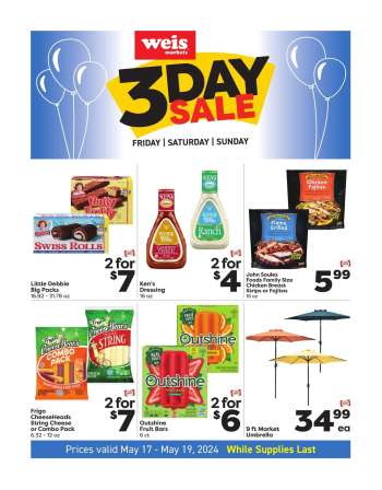 Weis Flyer - 05/17/2024 - 05/19/2024.