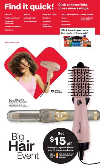 CVS Pharmacy Flyer - 05/19/2024 - 05/25/2024.