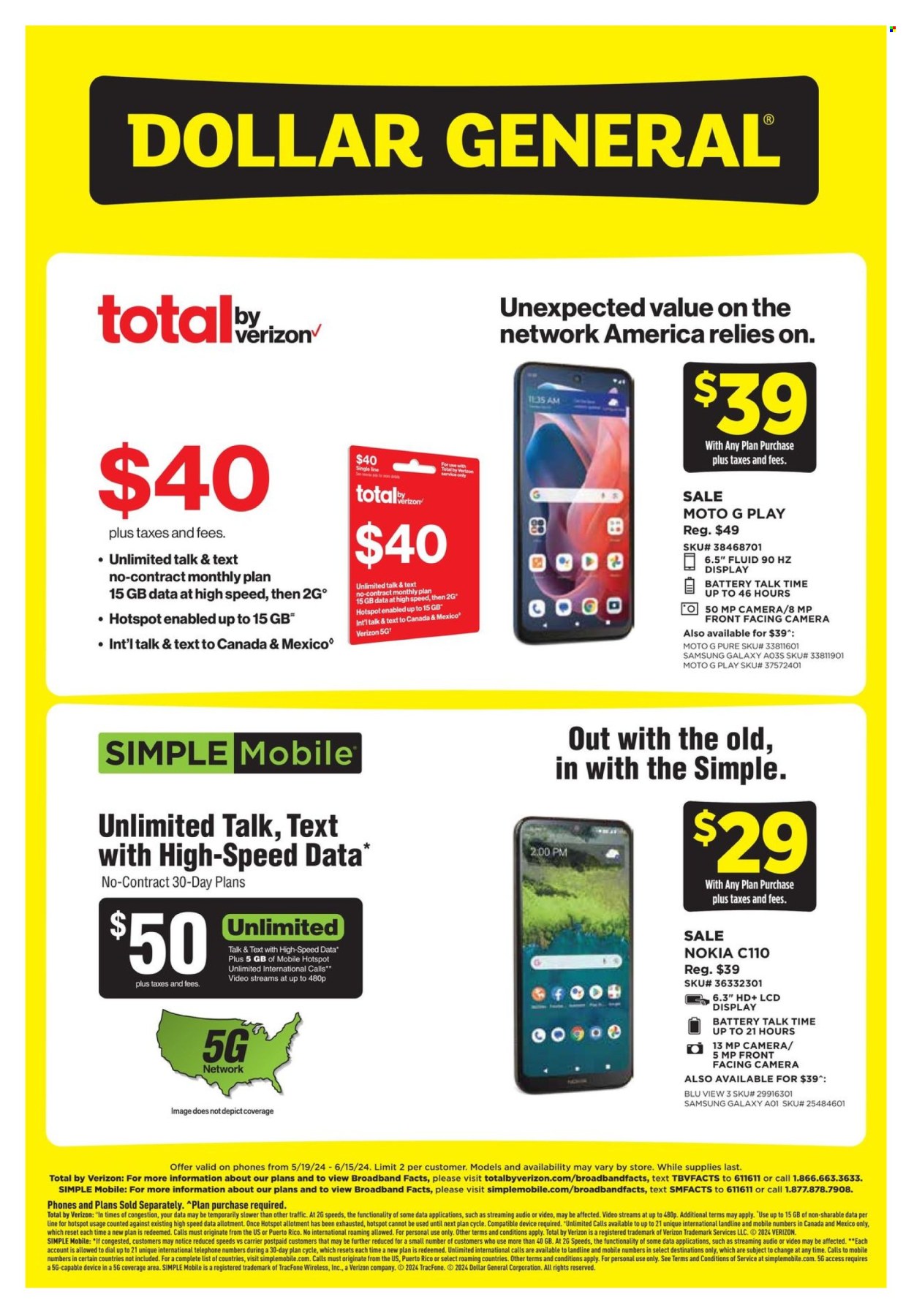 Dollar General ad - 05/19/2024 - 06/15/2024. Page 1