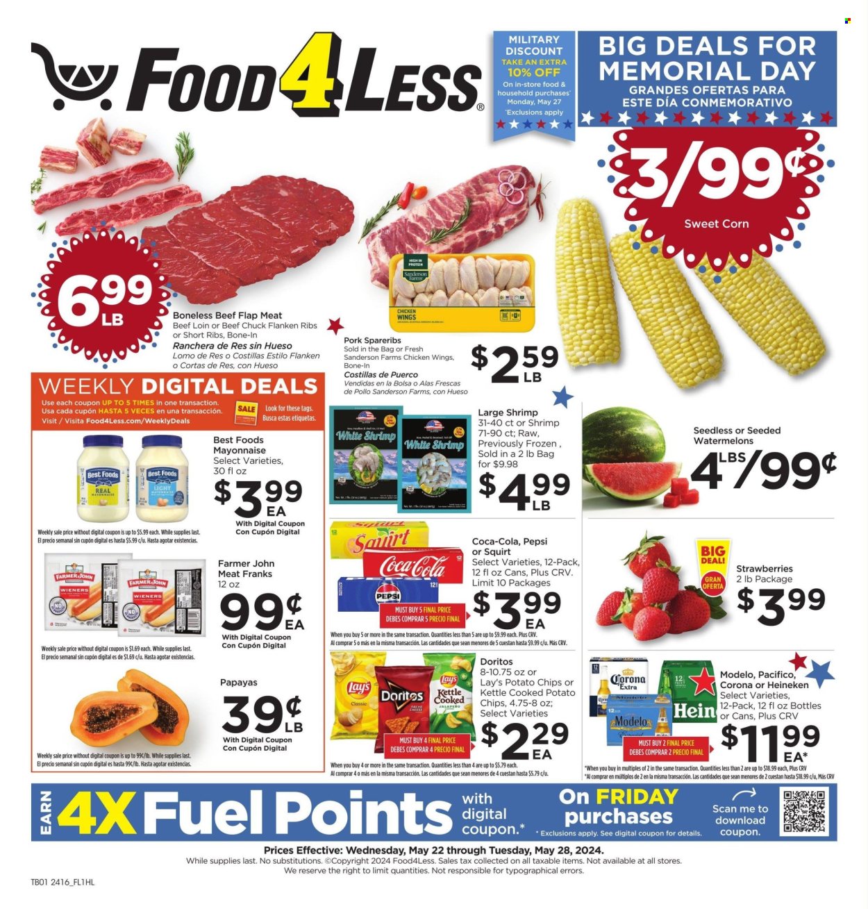 Food 4 Less ad - 05/22/2024 - 05/28/2024. Page 1