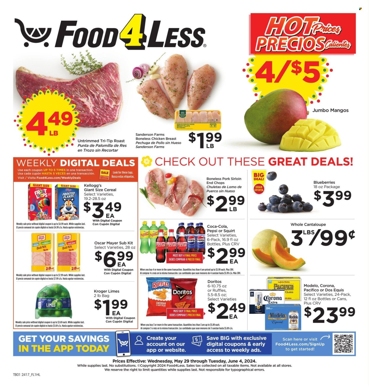 Food 4 Less ad - 05/29/2024 - 06/04/2024. Page 1