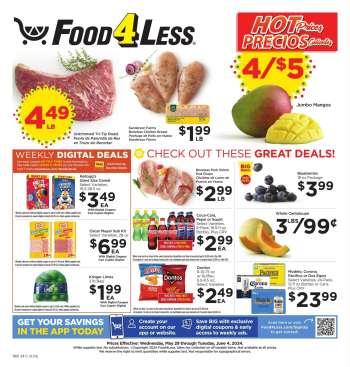 Food 4 Less Flyer - 05/29/2024 - 06/04/2024.