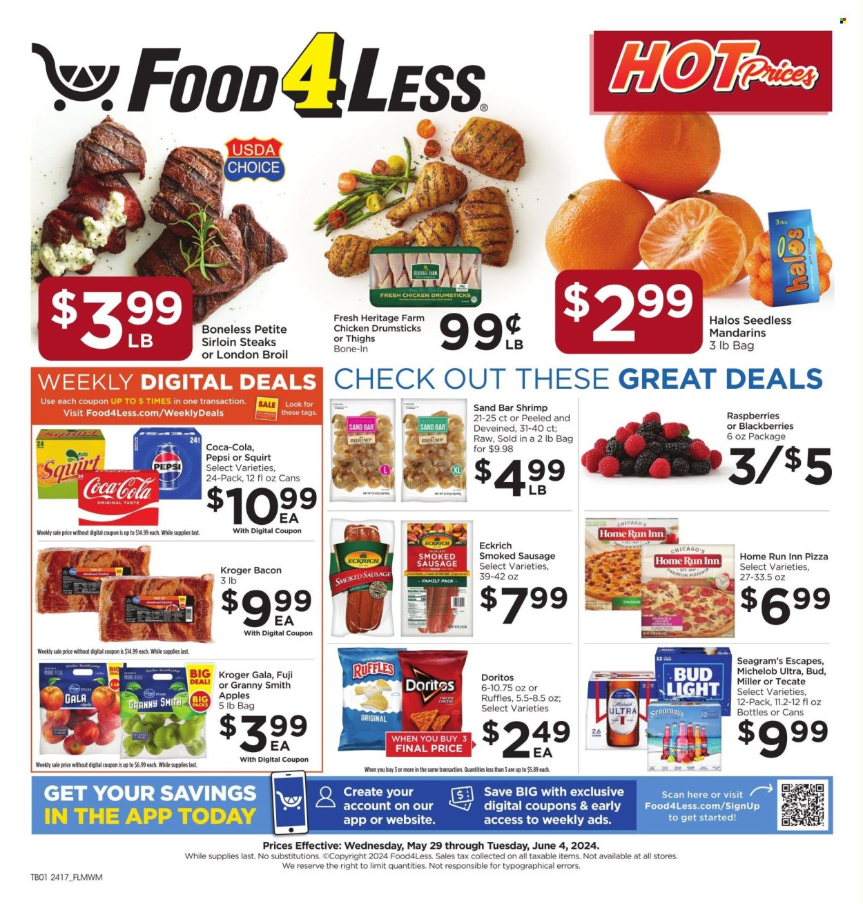 Food 4 Less ad - 05/29/2024 - 06/04/2024. Page 1