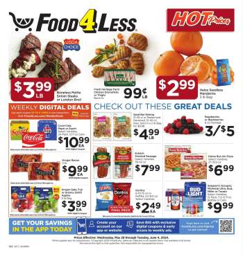 Food 4 Less Flyer - 05/29/2024 - 06/04/2024.