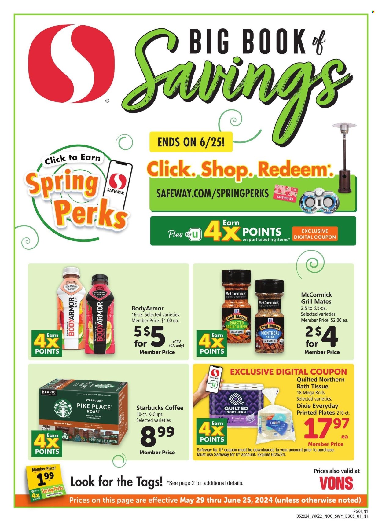 Safeway ad - 05/29/2024 - 06/25/2024. Page 1