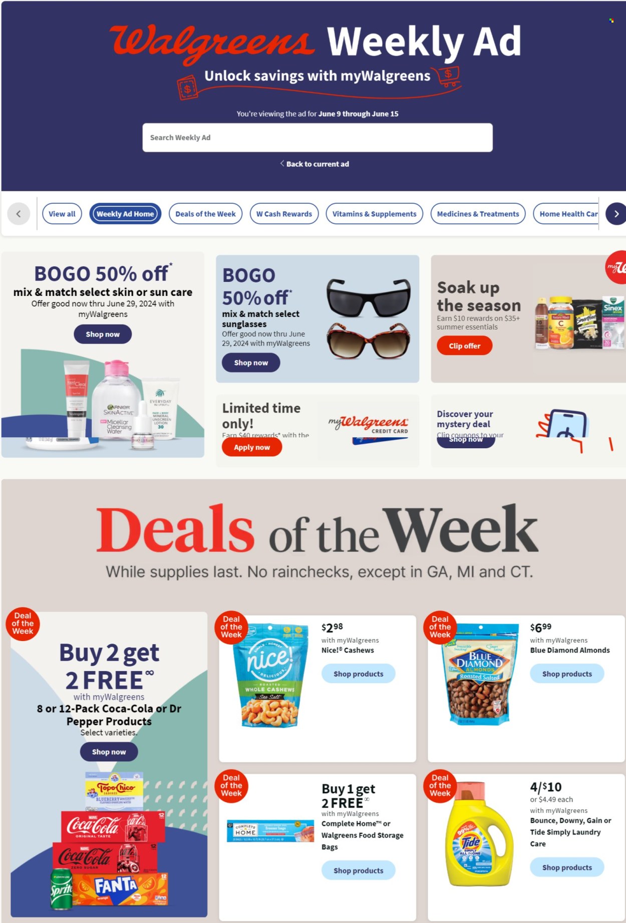 Walgreens ad - 06/09/2024 - 06/15/2024. Page 1